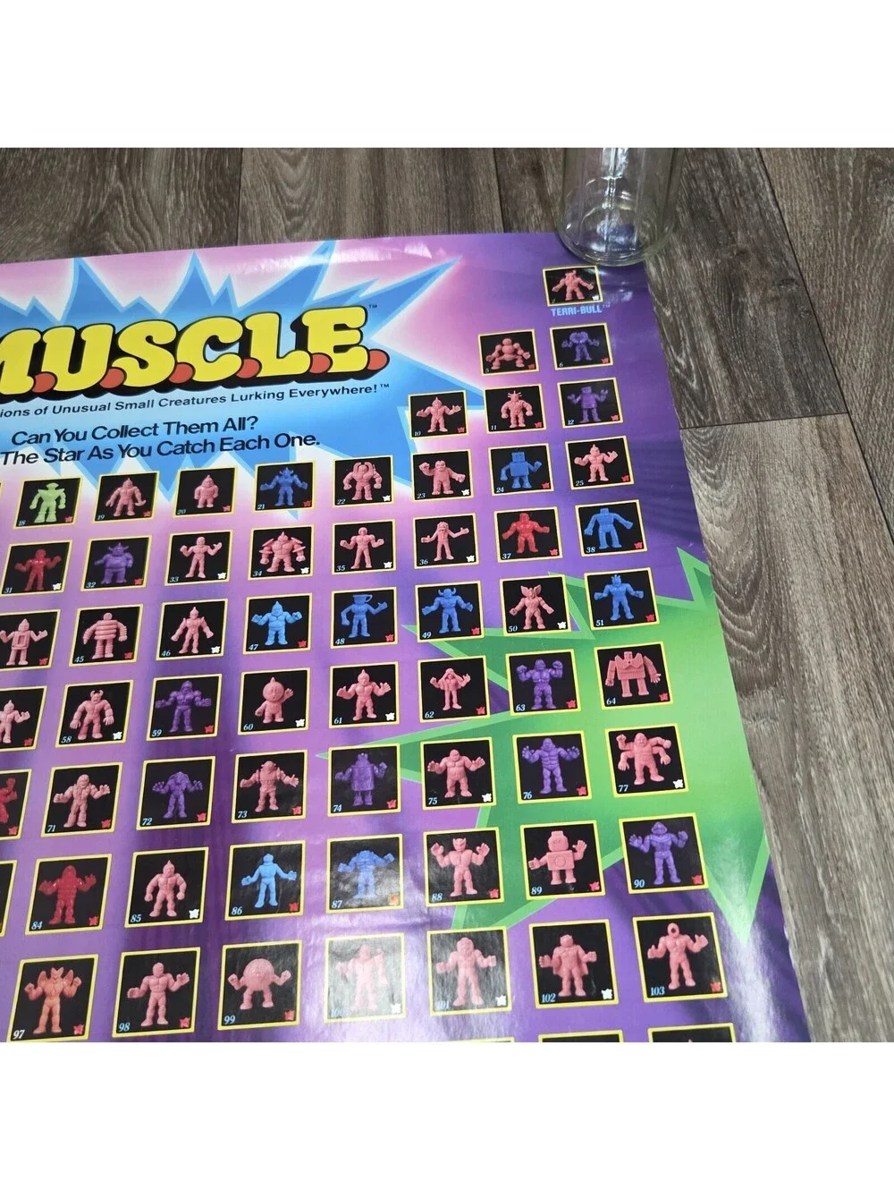Vintage 1985 Muscle Men Mattel M.U.S.C.L.E. Figure Poster 23x35 - ORIGINAL